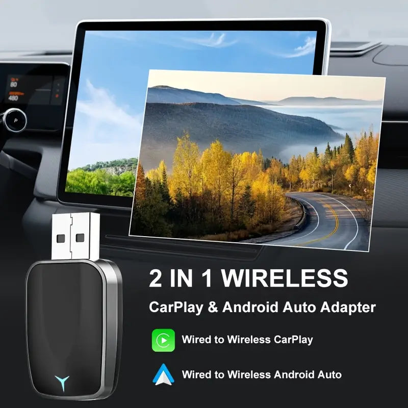 Adaptador Inalámbrico Android Auto y Apple CarPlay – USB/USB-C
