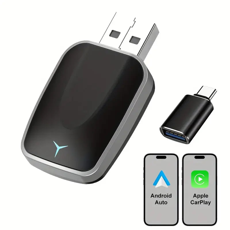 Adaptador Inalámbrico Android Auto y Apple CarPlay – USB/USB-C